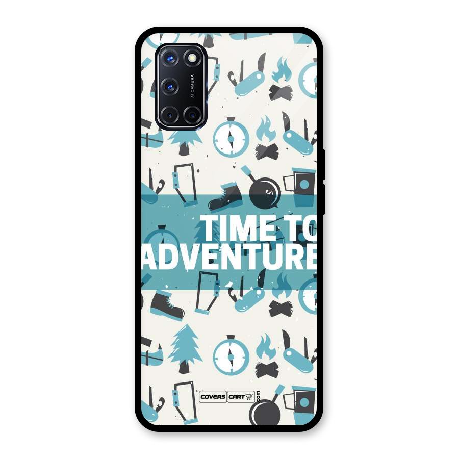 Time To Adventure Blazing Blue Glass Back Case for Oppo A52