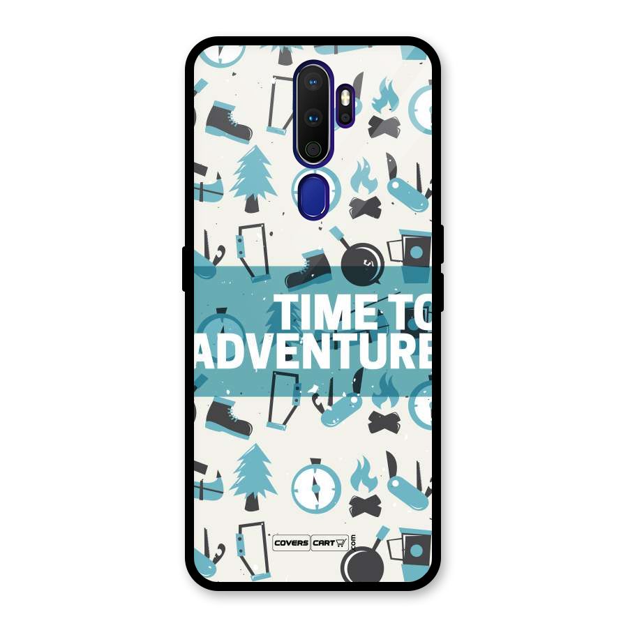 Time To Adventure Blazing Blue Glass Back Case for Oppo A9 (2020)