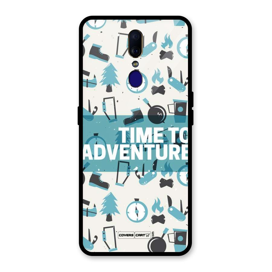 Time To Adventure Blazing Blue Glass Back Case for Oppo F11