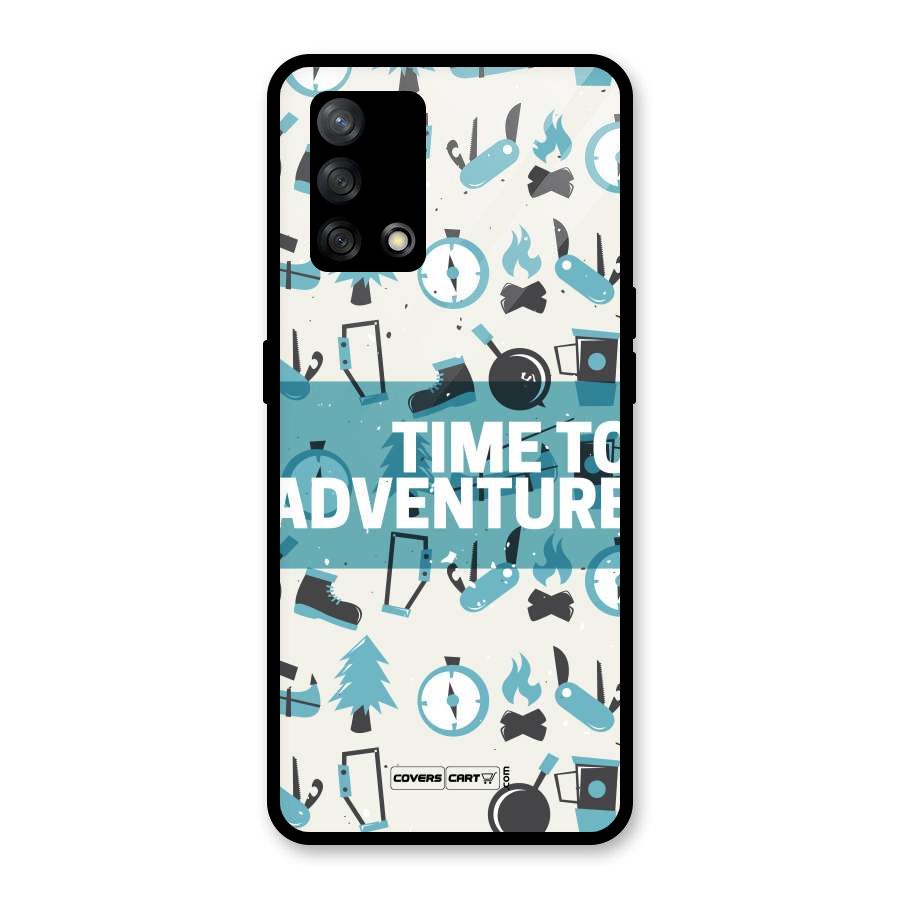 Time To Adventure Blazing Blue Glass Back Case for Oppo F19