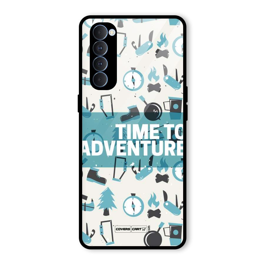 Time To Adventure Blazing Blue Glass Back Case for Oppo Reno4 Pro