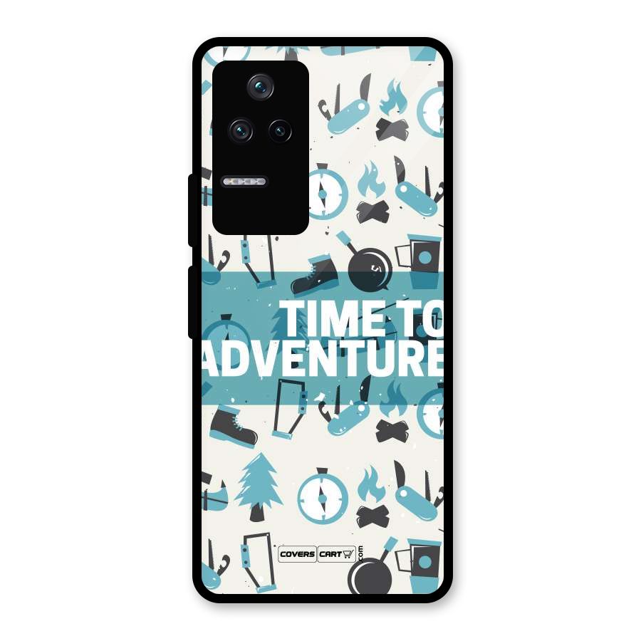 Time To Adventure Blazing Blue Glass Back Case for Poco F4 5G