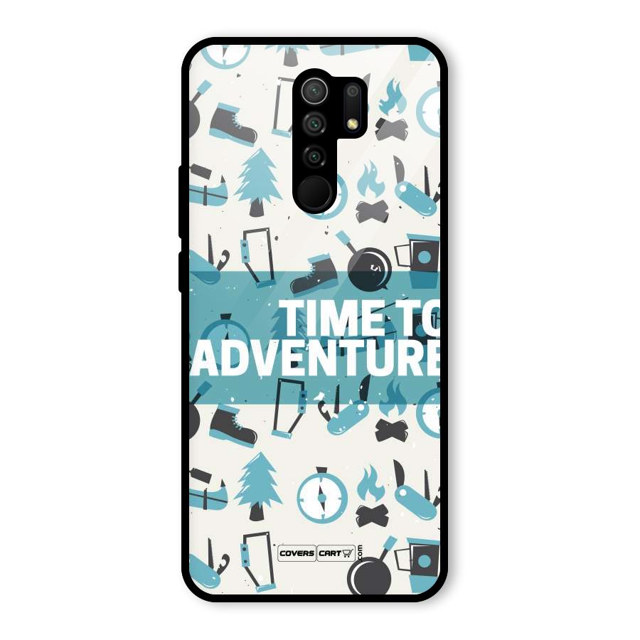 Time To Adventure Blazing Blue Glass Back Case for Poco M2