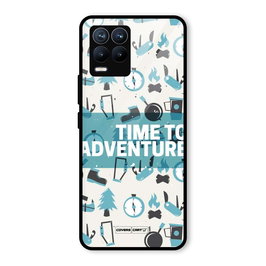 Time To Adventure Blazing Blue Glass Back Case for Realme 8