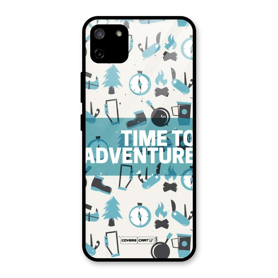 Time To Adventure Blazing Blue Glass Back Case for Realme C11