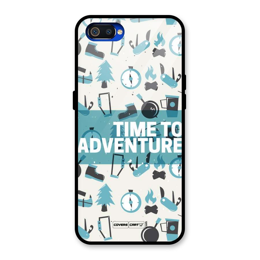 Time To Adventure Blazing Blue Glass Back Case for Realme C2