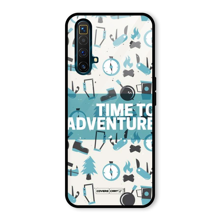Time To Adventure Blazing Blue Glass Back Case for Realme X3 SuperZoom