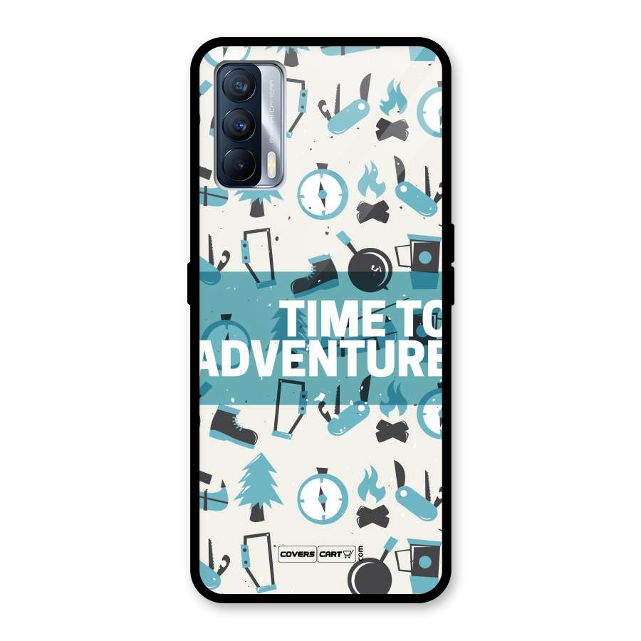Time To Adventure Blazing Blue Glass Back Case for Realme X7