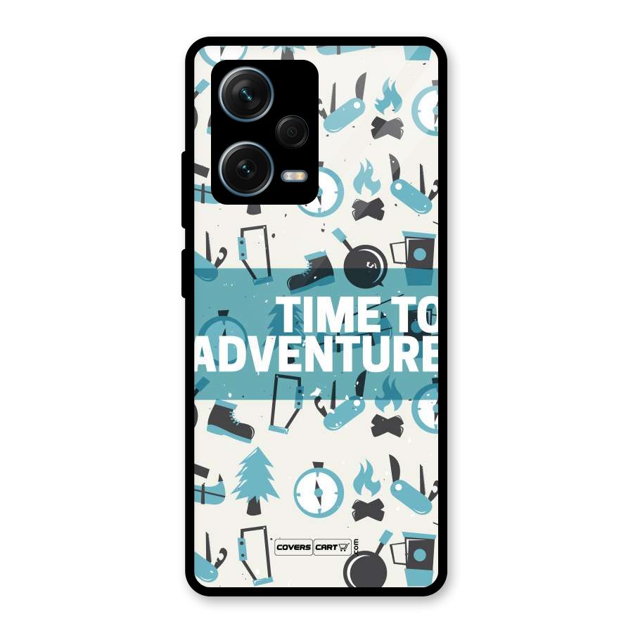 Time To Adventure Blazing Blue Glass Back Case for Redmi Note 12 Pro Plus 5G