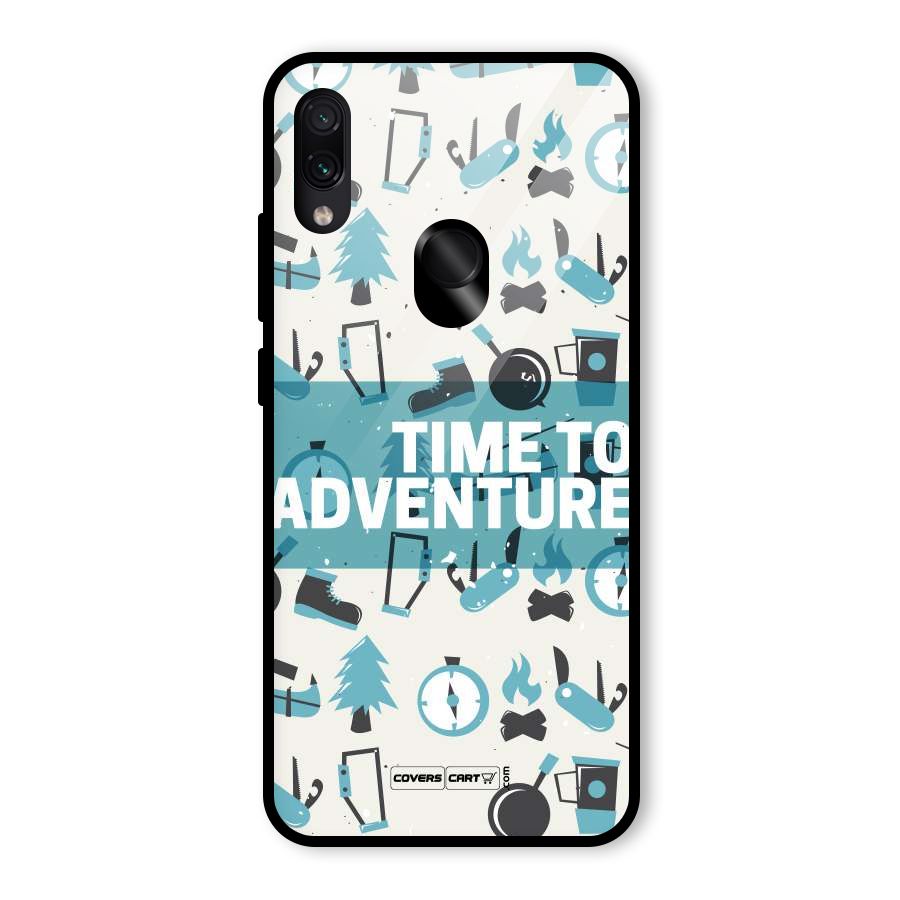 Time To Adventure Blazing Blue Glass Back Case for Redmi Note 7S