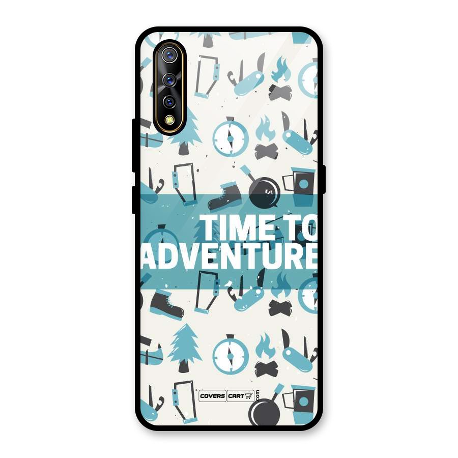 Time To Adventure Blazing Blue Glass Back Case for Vivo S1