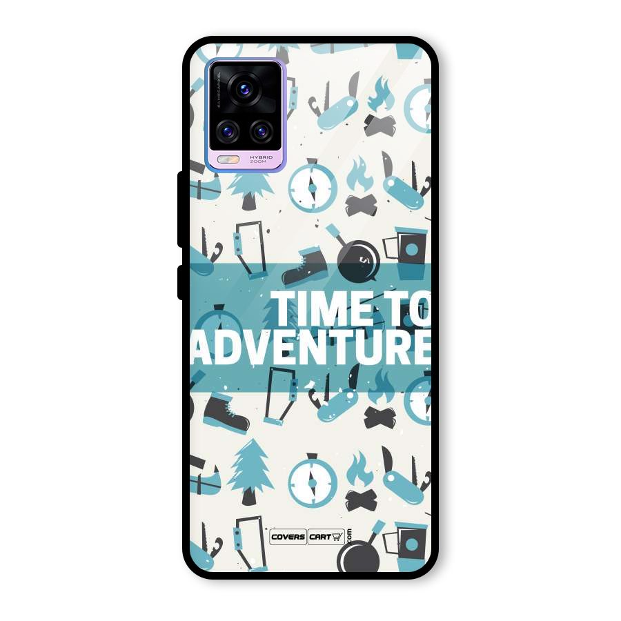 Time To Adventure Blazing Blue Glass Back Case for Vivo V20 Pro
