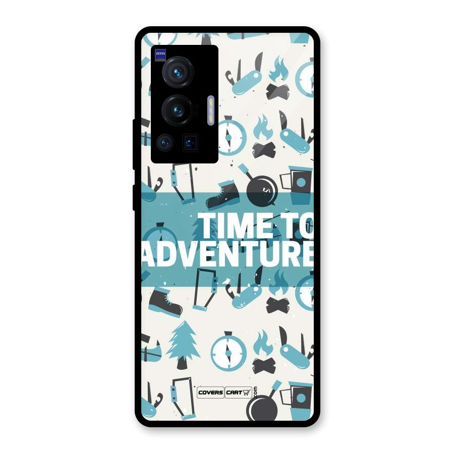 Time To Adventure Blazing Blue Glass Back Case for Vivo X70 Pro