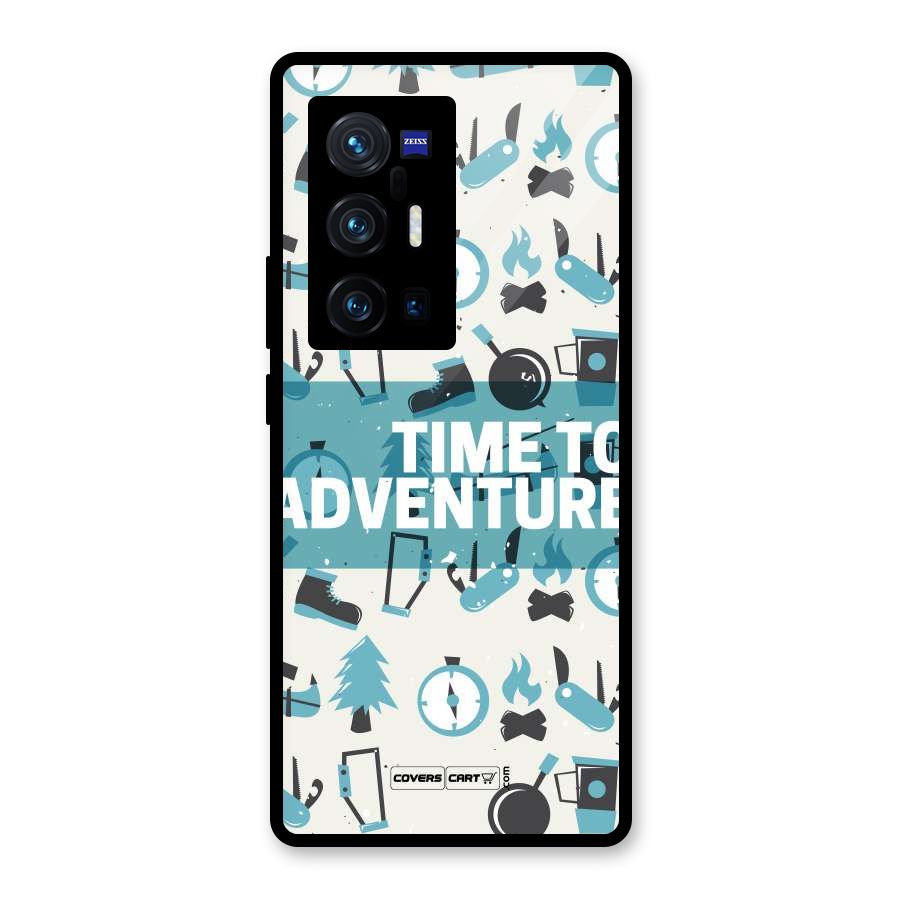 Time To Adventure Blazing Blue Glass Back Case for Vivo X70 Pro Plus