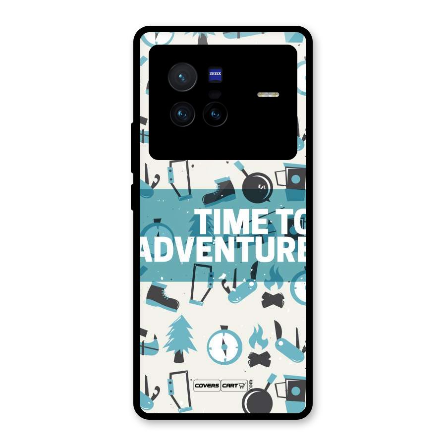 Time To Adventure Blazing Blue Glass Back Case for Vivo X80