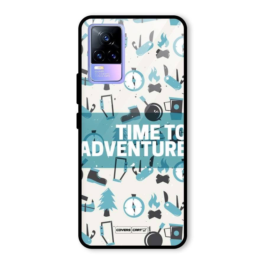 Time To Adventure Blazing Blue Glass Back Case for Vivo Y73
