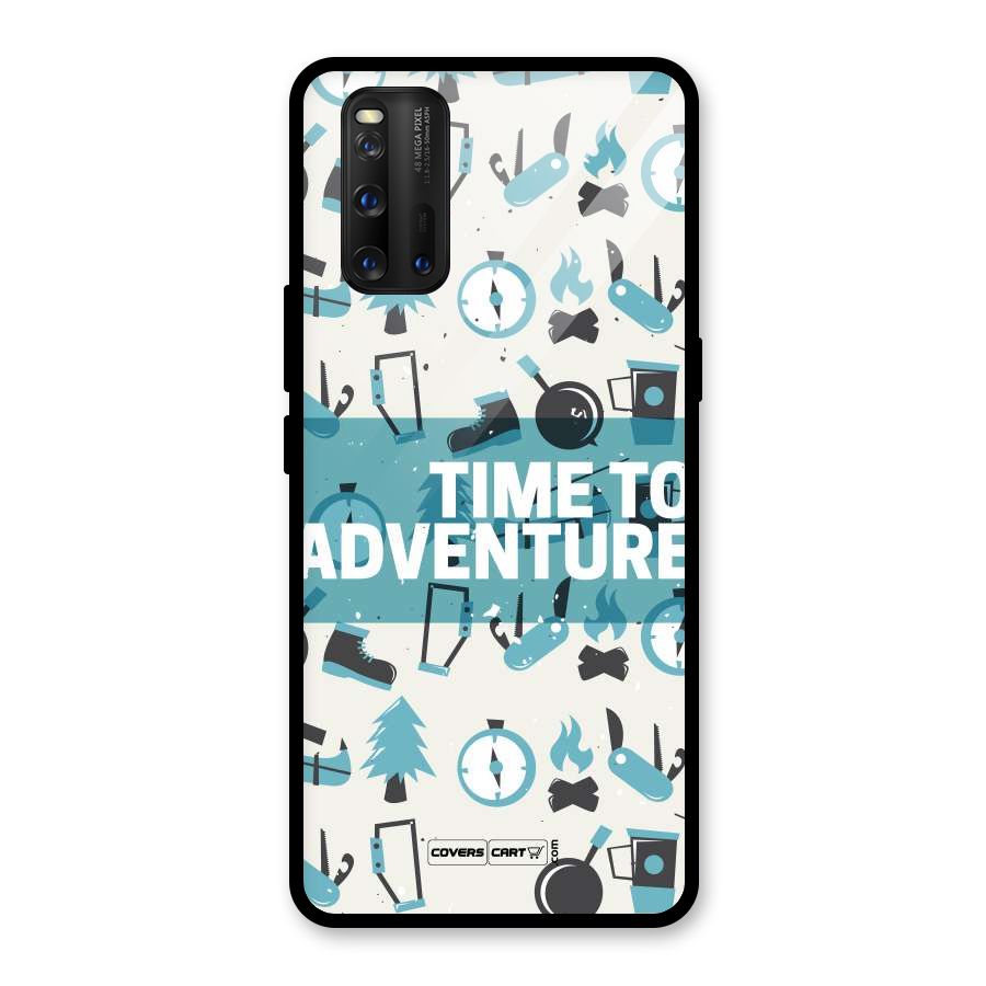 Time To Adventure Blazing Blue Glass Back Case for Vivo iQOO 3