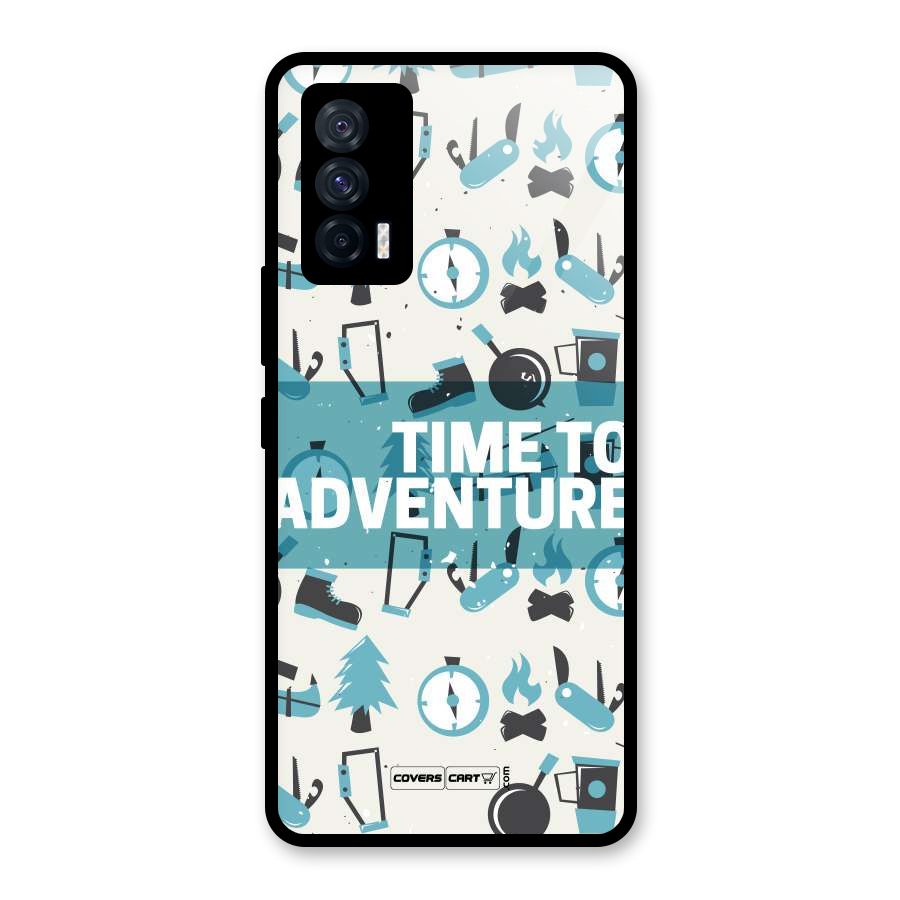Time To Adventure Blazing Blue Glass Back Case for Vivo iQOO 7 5G