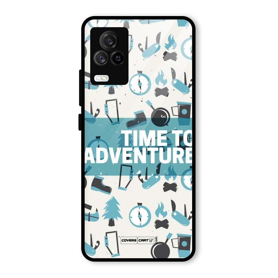 Time To Adventure Blazing Blue Glass Back Case for Vivo iQOO 7 Legend 5G