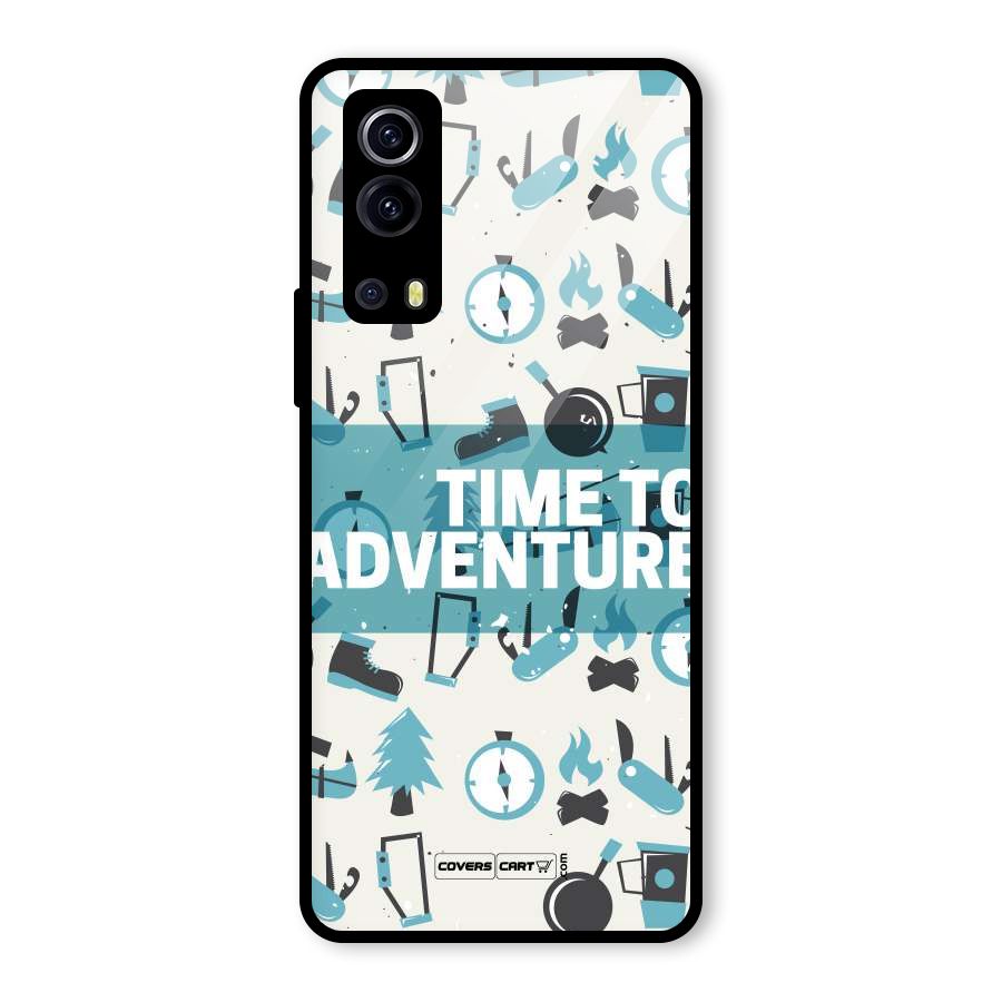Time To Adventure Blazing Blue Glass Back Case for Vivo iQOO Z3