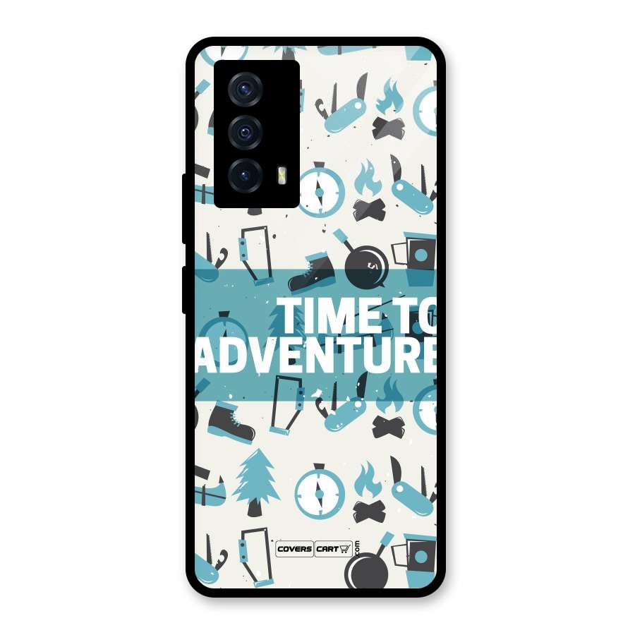 Time To Adventure Blazing Blue Glass Back Case for Vivo iQOO Z5
