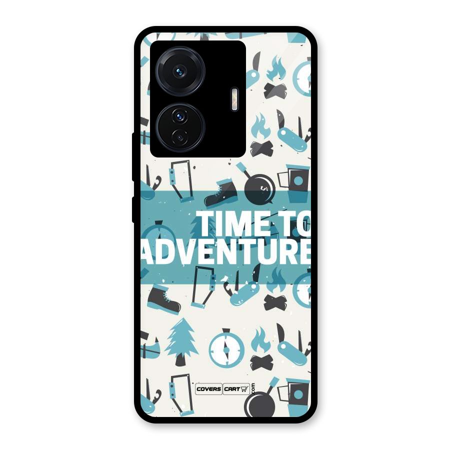 Time To Adventure Blazing Blue Glass Back Case for Vivo iQOO Z6 Pro