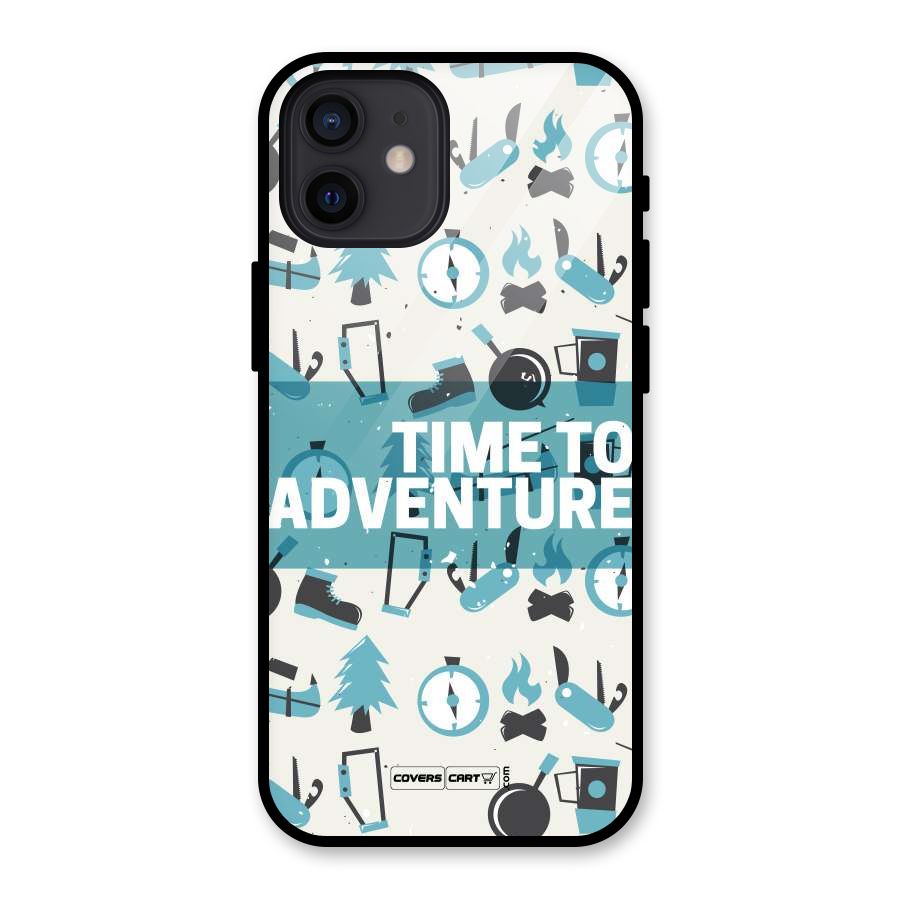 Time To Adventure Blazing Blue Glass Back Case for iPhone 12