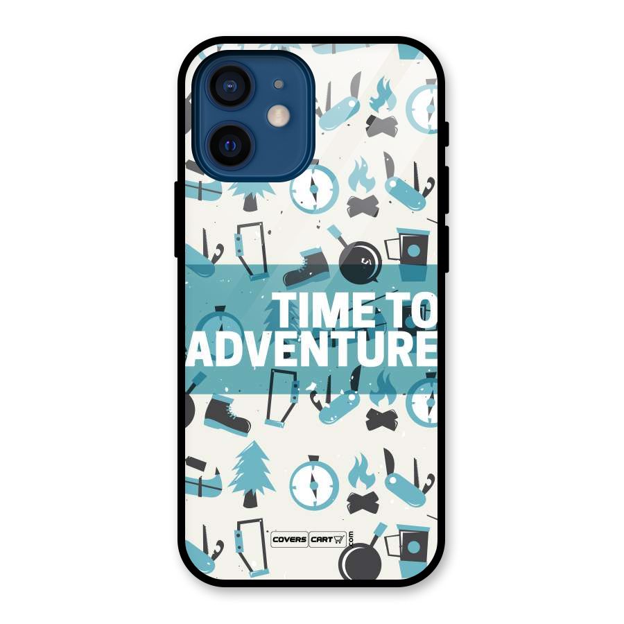 Time To Adventure Blazing Blue Glass Back Case for iPhone 12 Mini