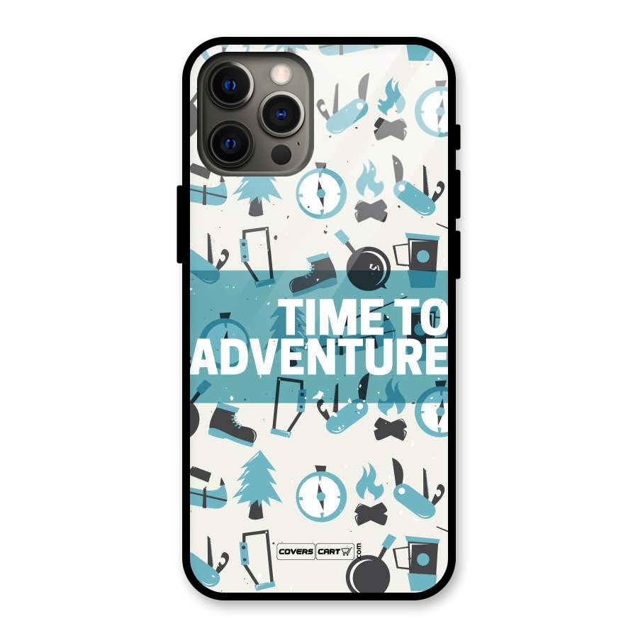 Time To Adventure Blazing Blue Glass Back Case for iPhone 12 Pro Max