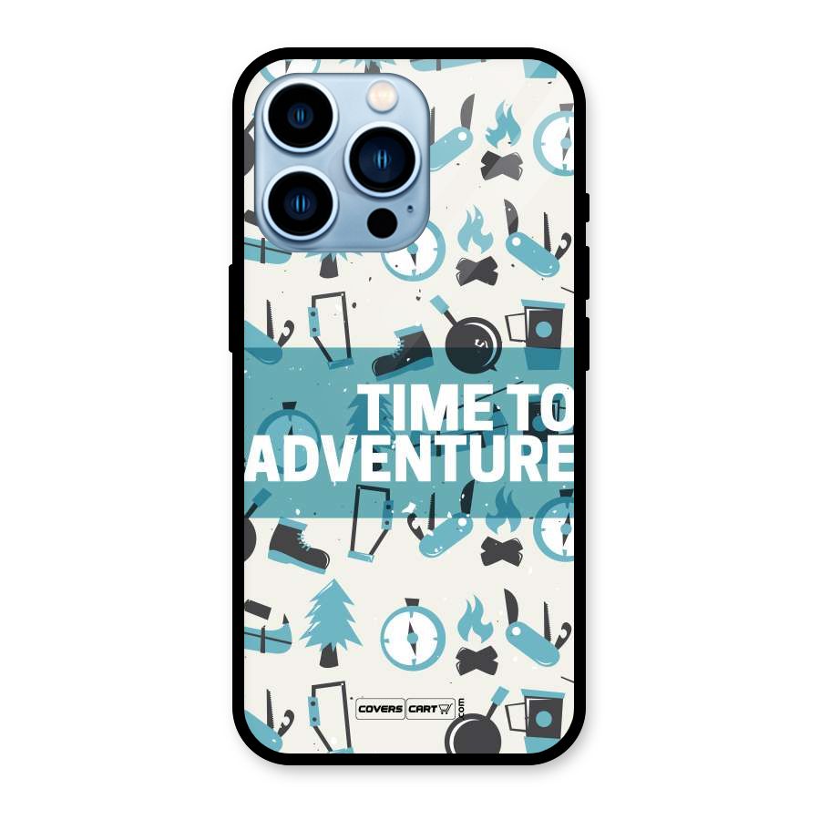 Time To Adventure Blazing Blue Glass Back Case for iPhone 13 Pro