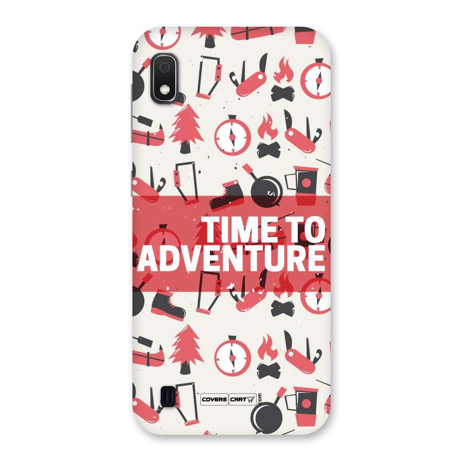 Time To Adventure Radiant Red Back Case for Galaxy A10