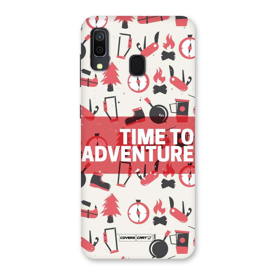 Time To Adventure Radiant Red Back Case for Galaxy A20