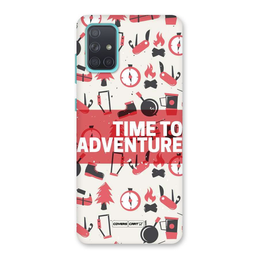 Time To Adventure Radiant Red Back Case for Galaxy A71
