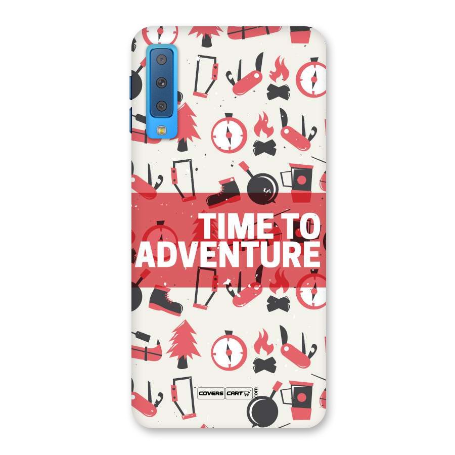Time To Adventure Radiant Red Back Case for Galaxy A7 (2018)