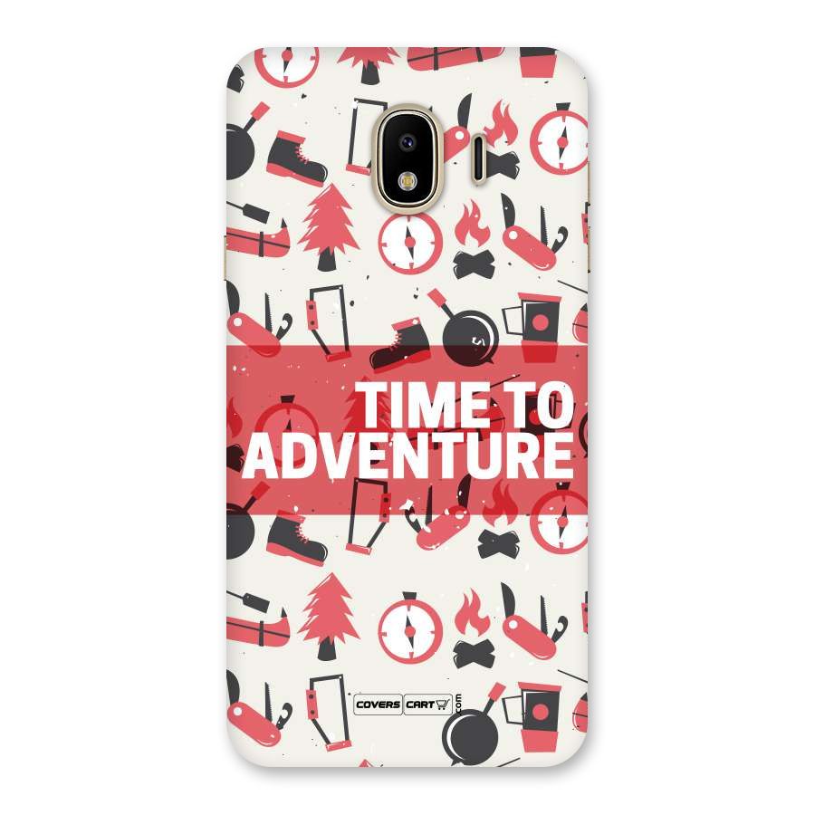 Time To Adventure Radiant Red Back Case for Galaxy J4
