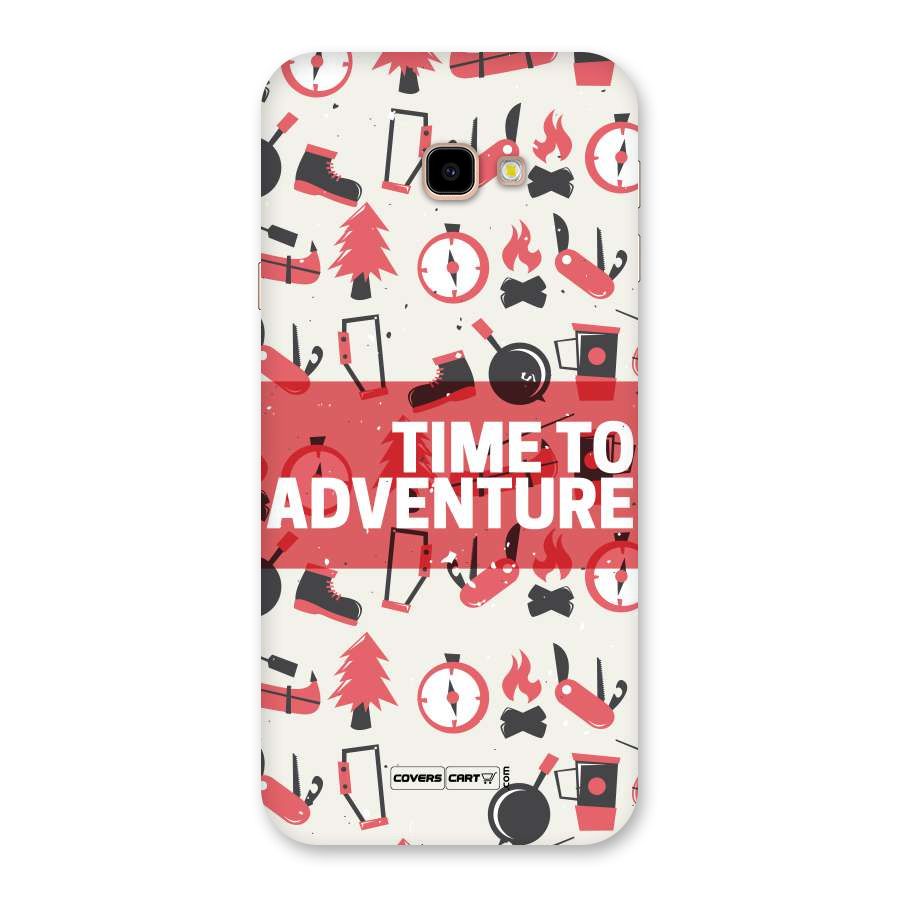 Time To Adventure Radiant Red Back Case for Galaxy J4 Plus