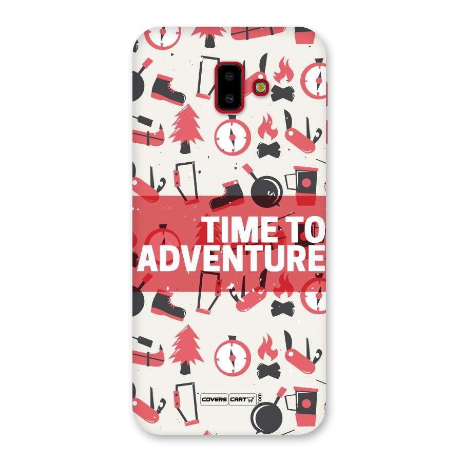 Time To Adventure Radiant Red Back Case for Galaxy J6 Plus