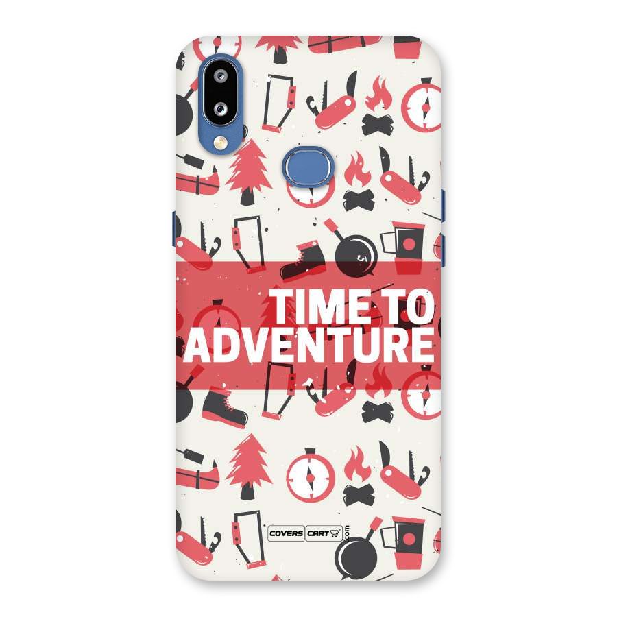 Time To Adventure Radiant Red Back Case for Galaxy M01s