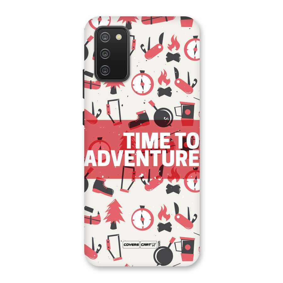 Time To Adventure Radiant Red Back Case for Galaxy M02s