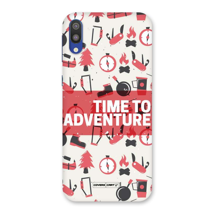 Time To Adventure Radiant Red Back Case for Galaxy M10