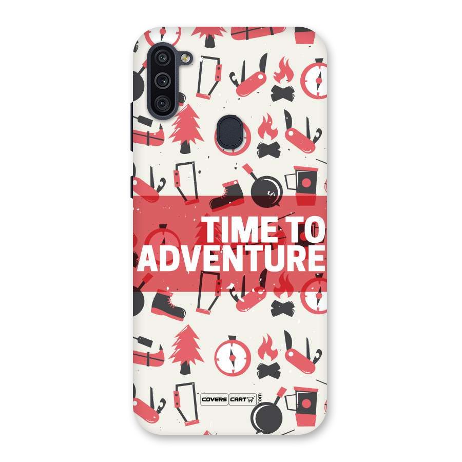 Time To Adventure Radiant Red Back Case for Galaxy M11