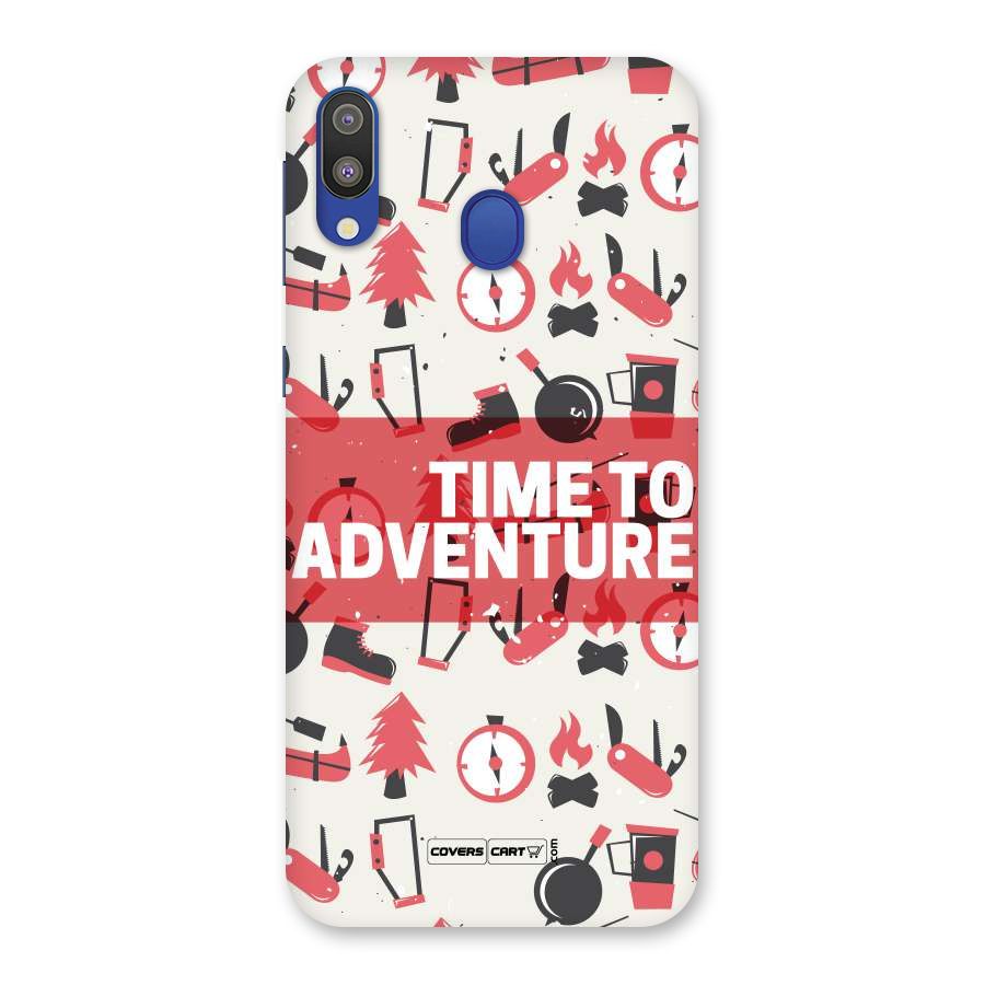 Time To Adventure Radiant Red Back Case for Galaxy M20