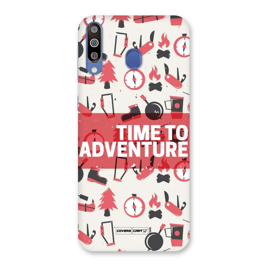 Time To Adventure Radiant Red Back Case for Galaxy M30