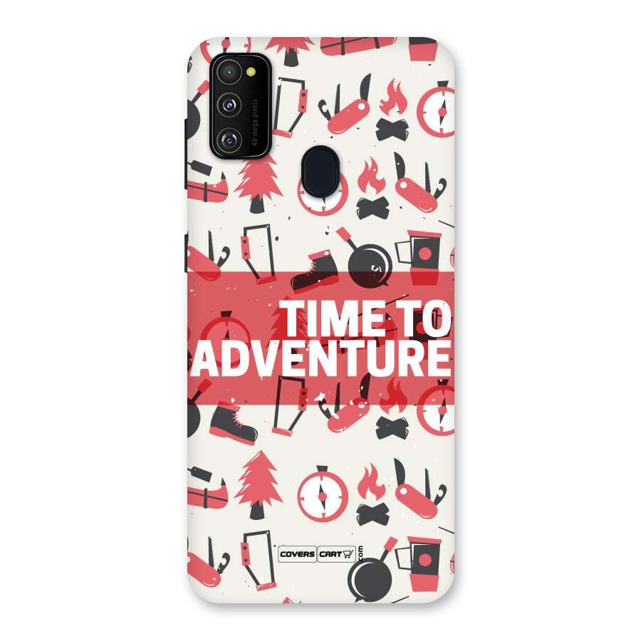 Time To Adventure Radiant Red Back Case for Galaxy M30s