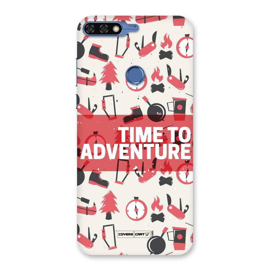 Time To Adventure Radiant Red Back Case for Honor 7C