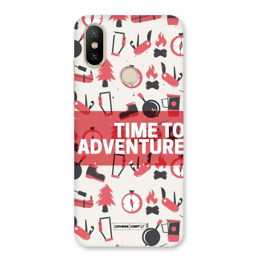 Time To Adventure Radiant Red Back Case for Mi A2