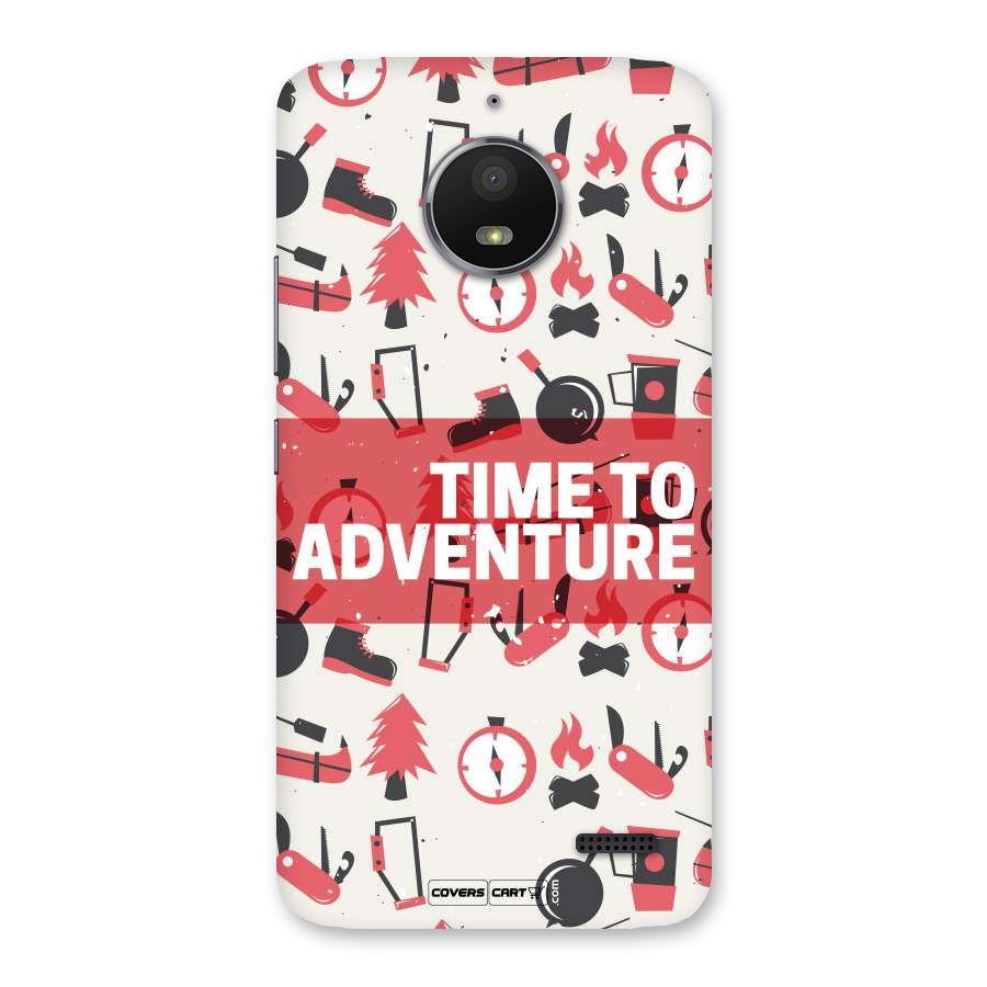 Time To Adventure Radiant Red Back Case for Moto E4