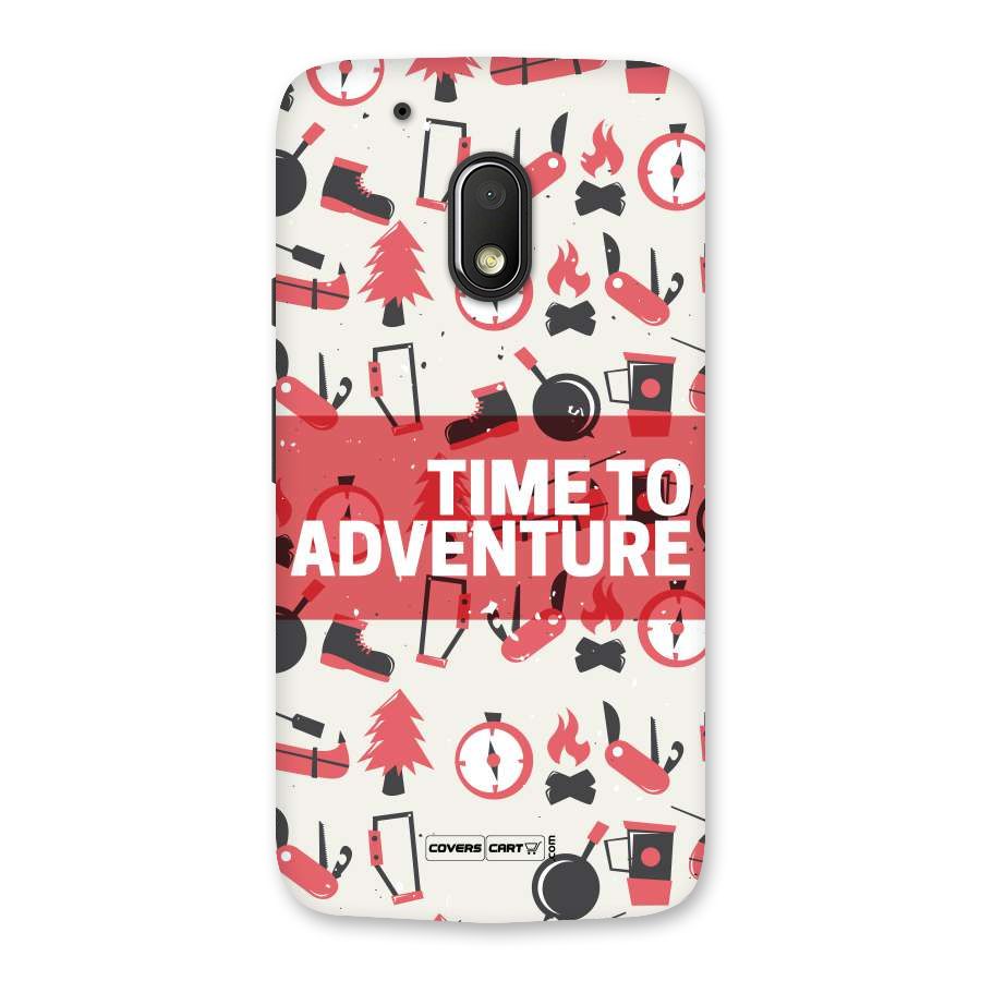 Time To Adventure Radiant Red Back Case for Moto G4 Play
