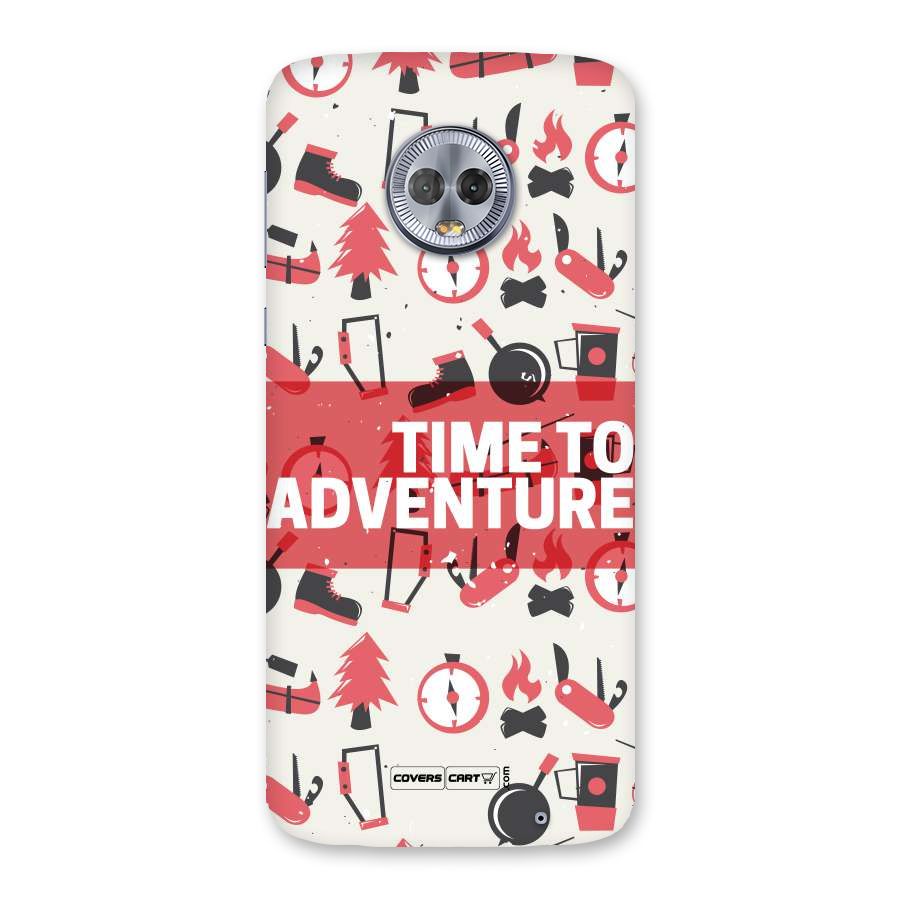 Time To Adventure Radiant Red Back Case for Moto G6 Plus