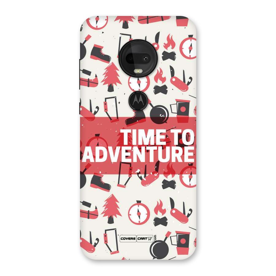 Time To Adventure Radiant Red Back Case for Moto G7